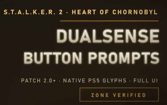PS5 DualSense 按钮提示,适用于 Stalker 2.0 Plus