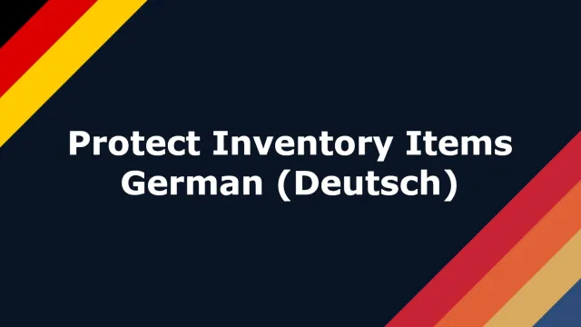 保护库存物品 - 德语（Deutsch）