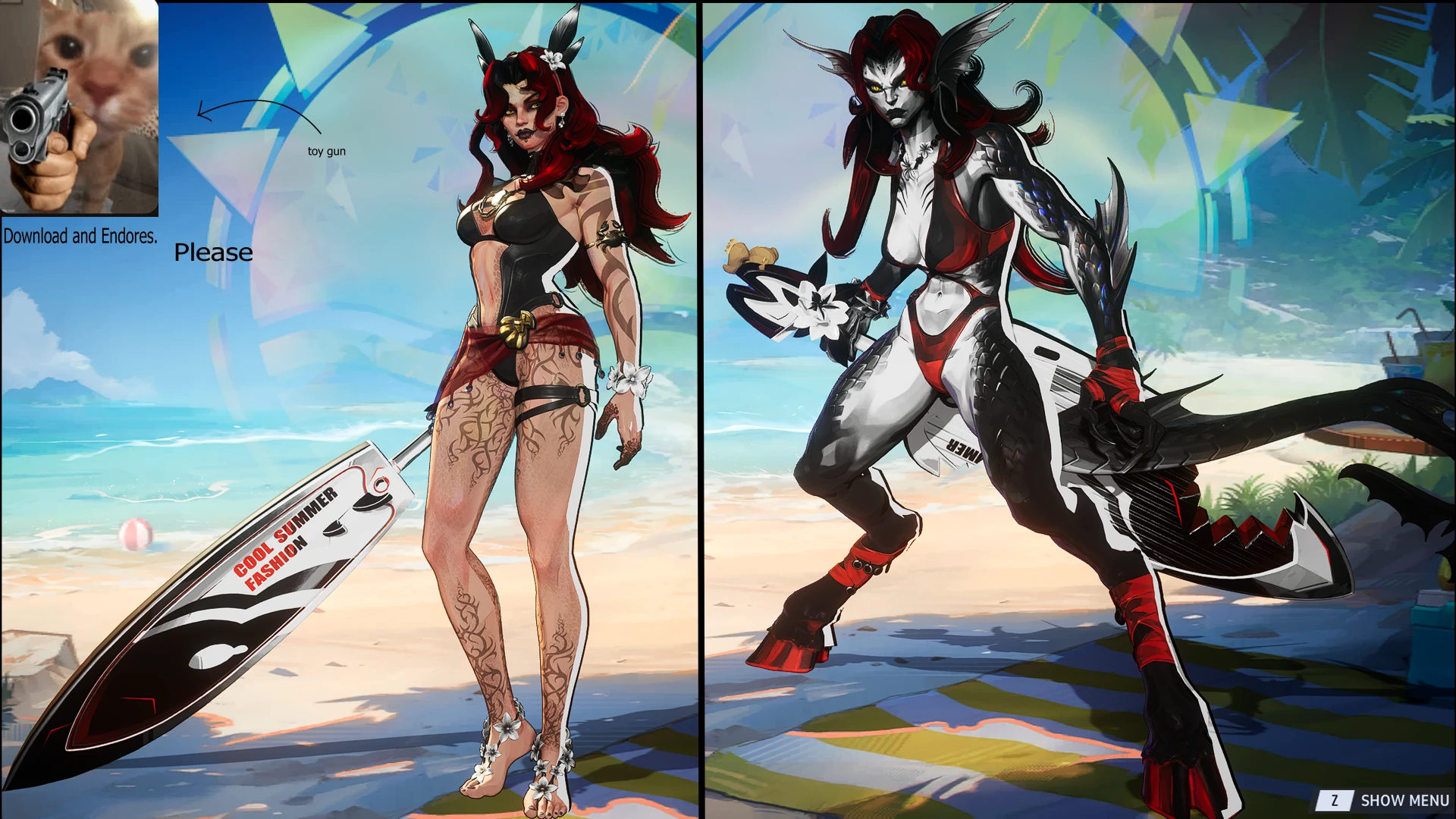 死亡海妖魔形女-人间地狱覆盖魔形女灵魂冲浪者皮肤（夏季海滩皮肤）