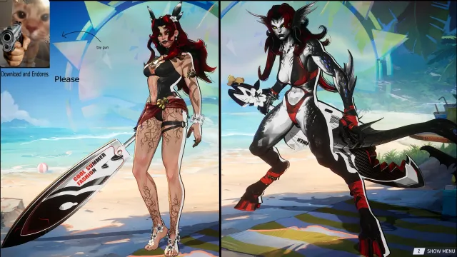 死亡海妖魔形女-人间地狱覆盖魔形女灵魂冲浪者皮肤(夏季海滩皮肤)