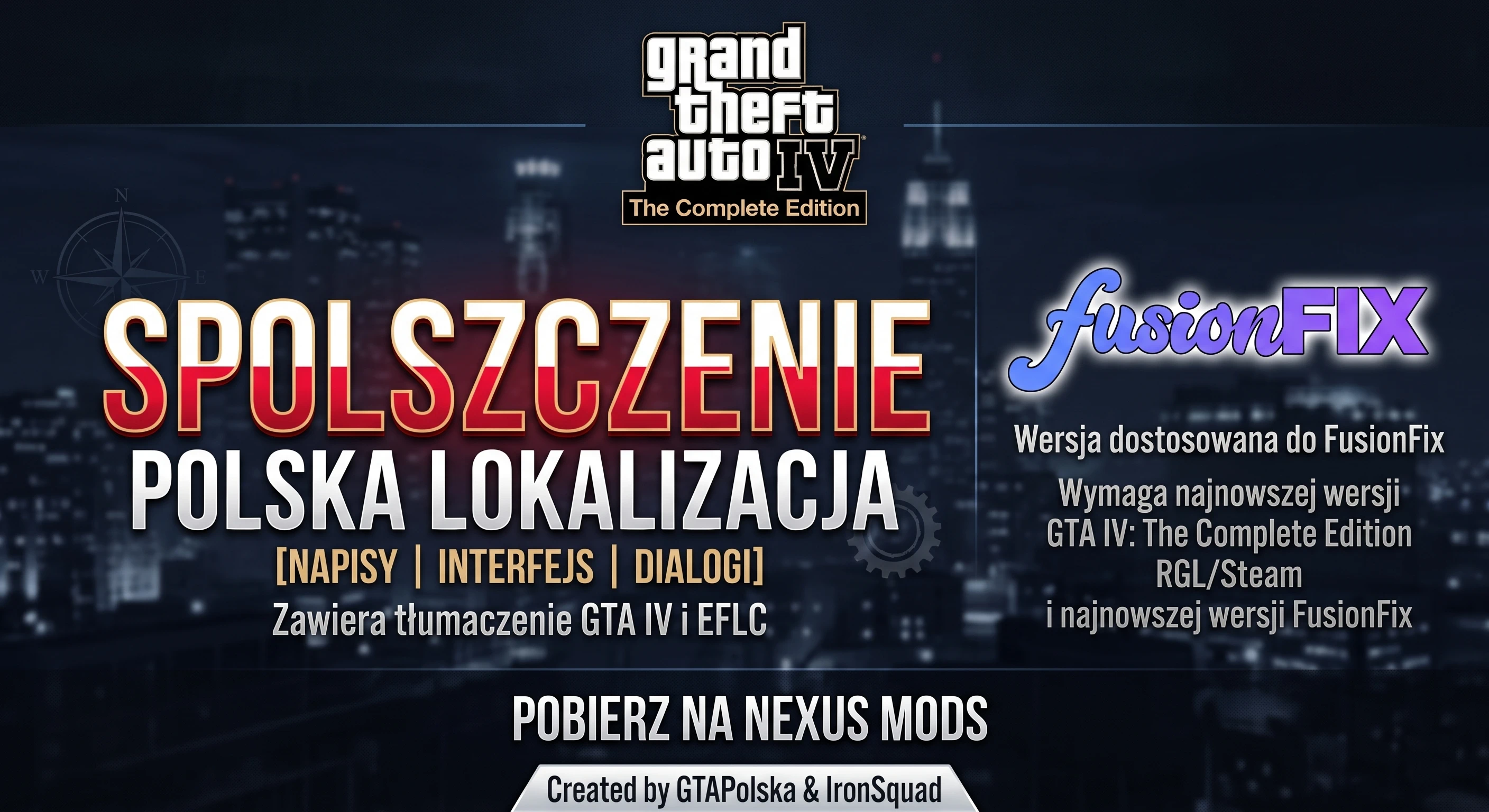 GTAIV EFLC 和 FusionFix 的波兰语翻译