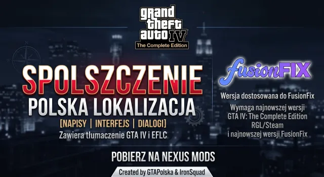 GTAIV EFLC 和 FusionFix 的波兰语翻译