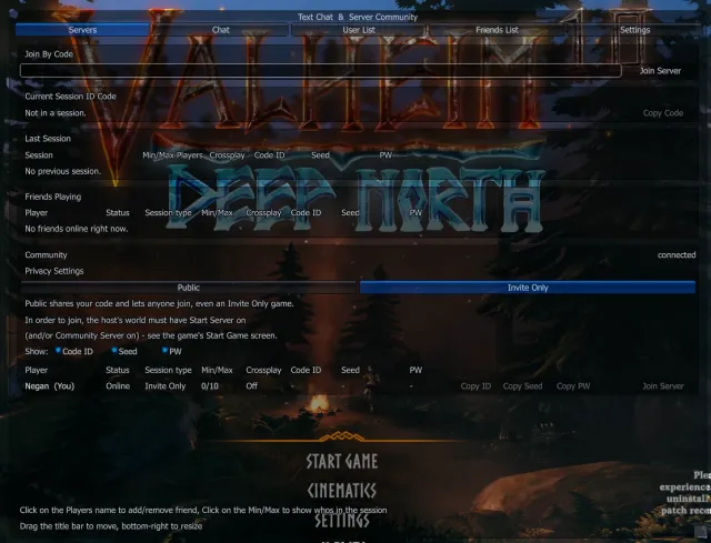 文本聊天和服务器社区