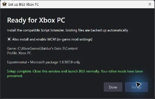 BG3 Xbox模组管理器 - 脚本扩展器与MCM