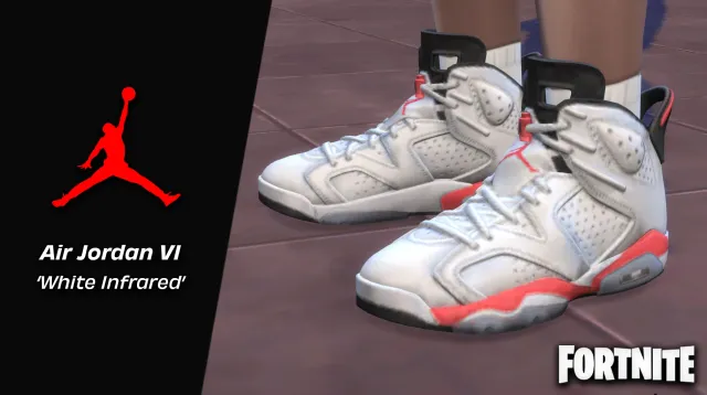 Air Jordan 6 'White Infrared' 运动鞋(Fortnite)
