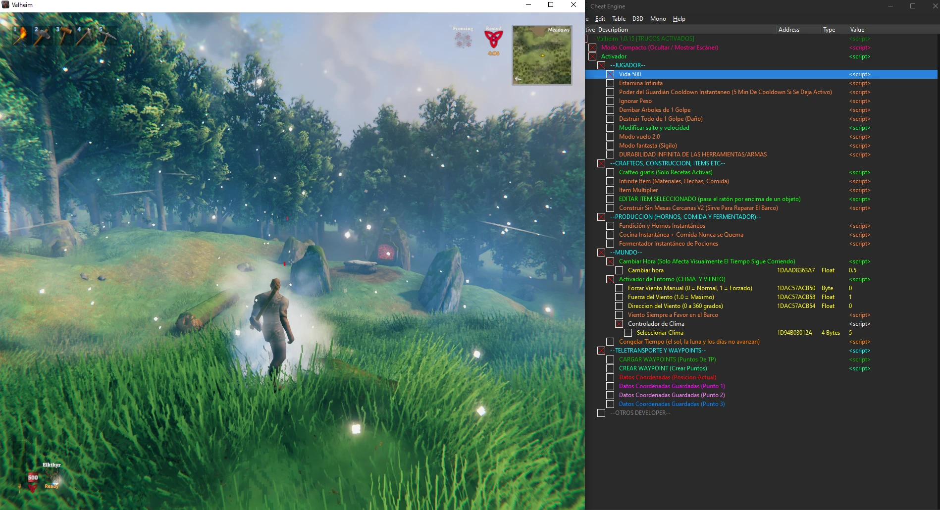 Valheim 1.0 作弊表