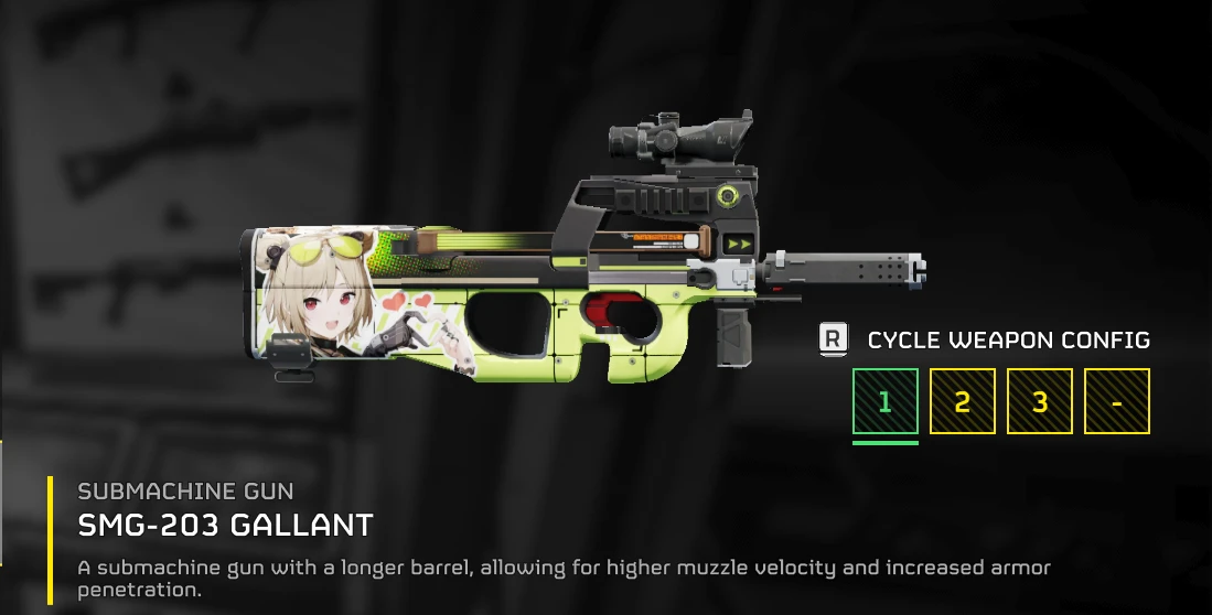 少女前线2 米蒂尔的P90替换了SMG-203英勇和MP-98骑士