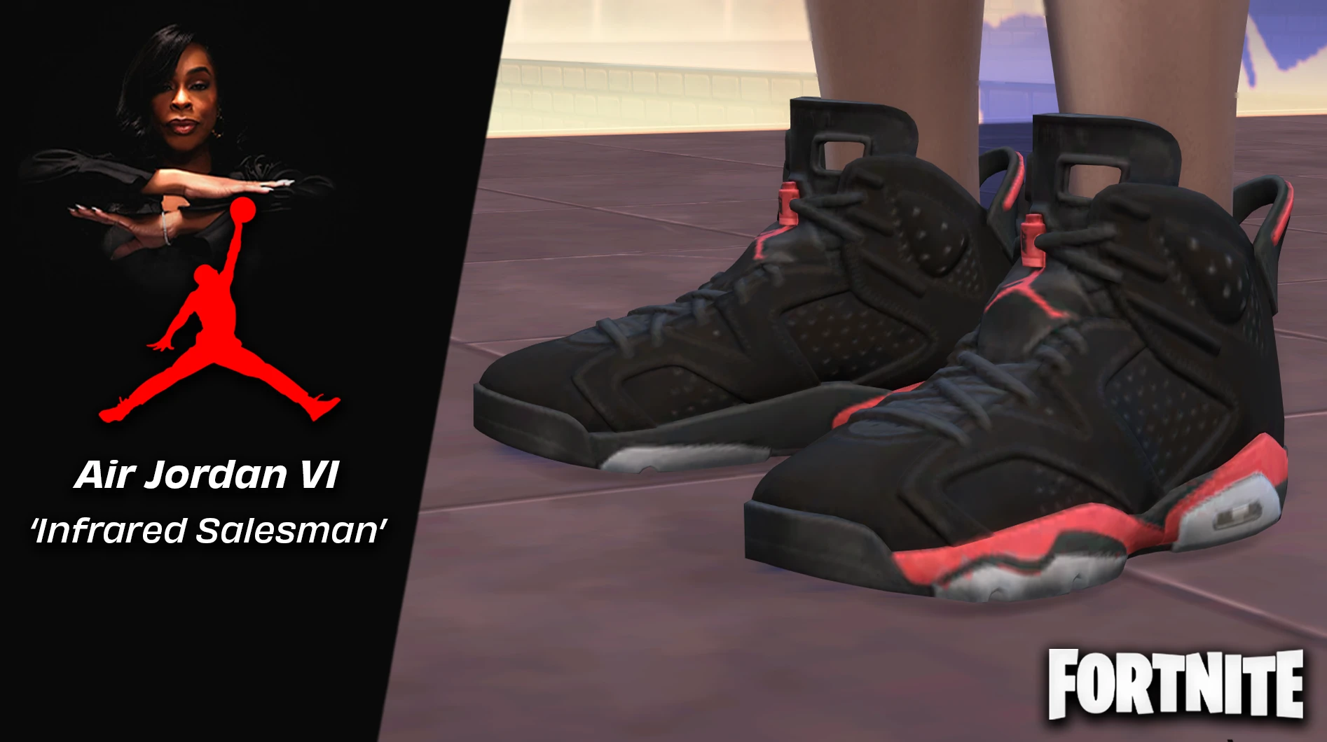 Air Jordan 6 “Infrared Salesman”运动鞋(Fortnite)