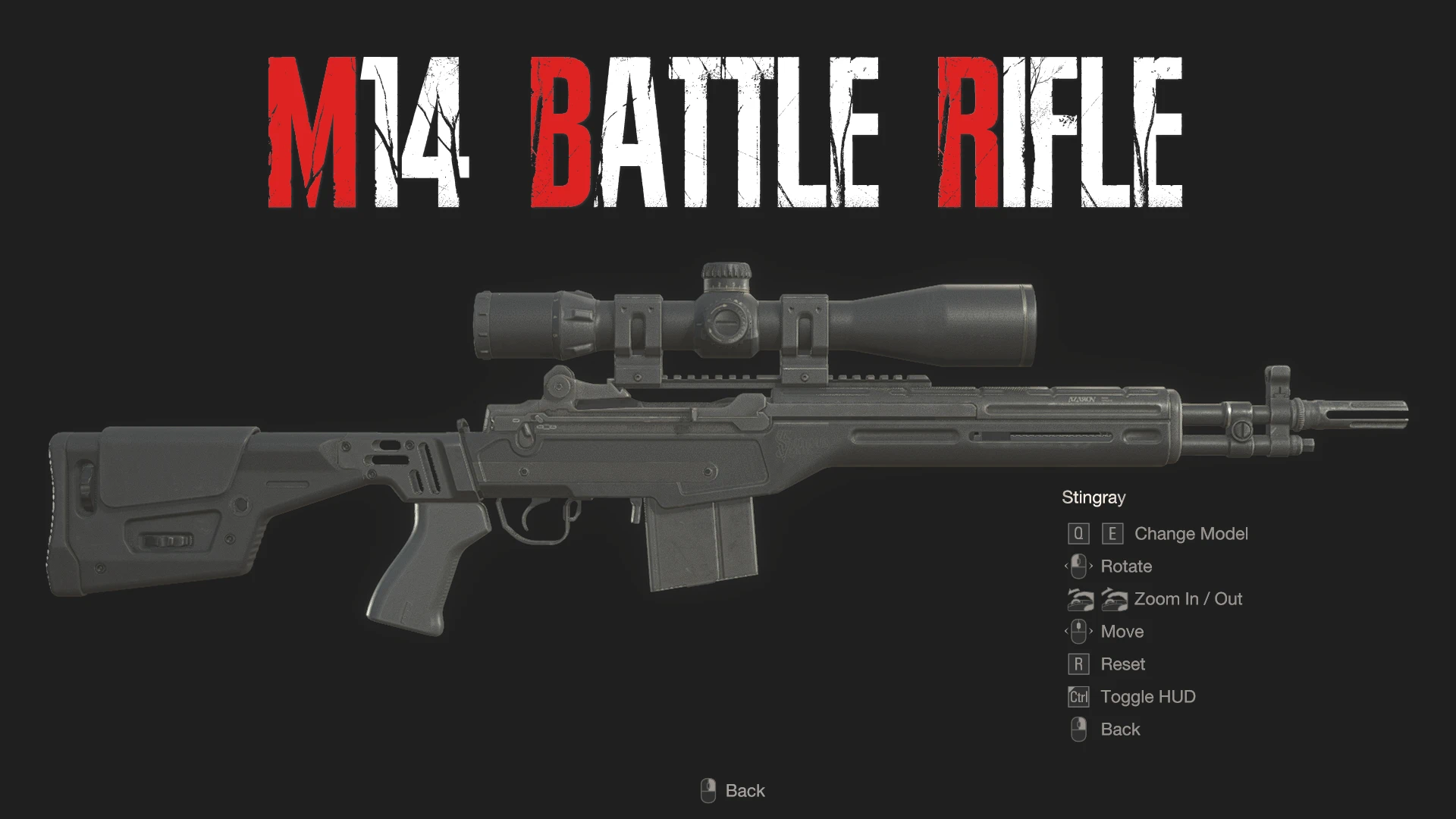 黄貂鱼 M14 战斗步枪 RE4 重制版