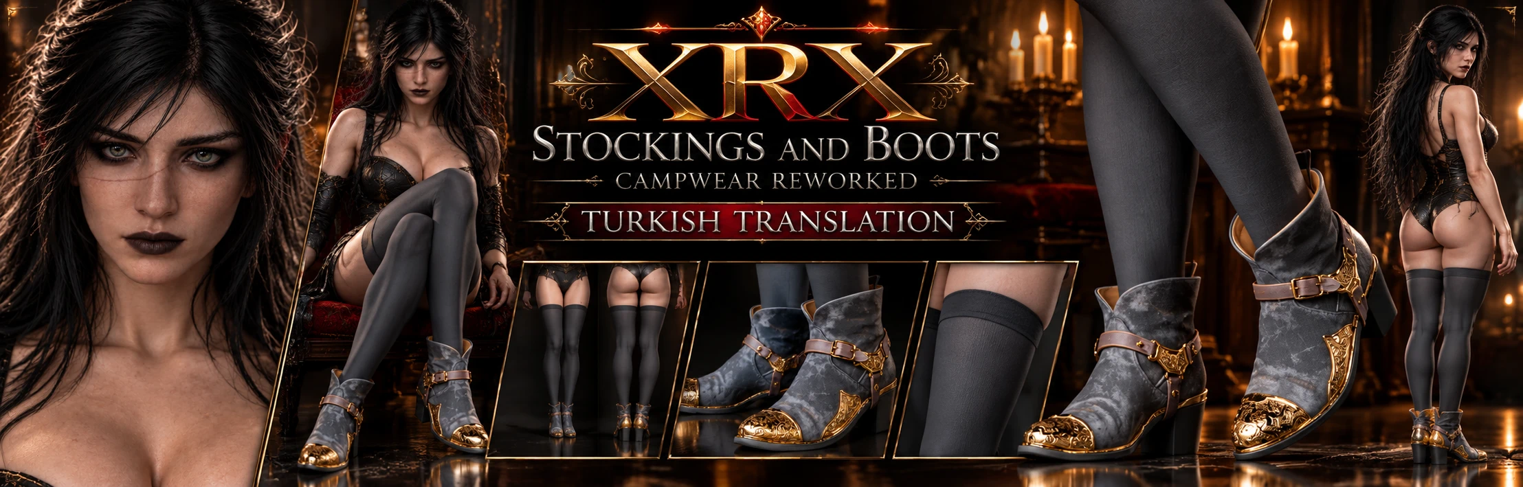 XRX 长袜和靴子 营地服装 重制版 土耳其语翻译