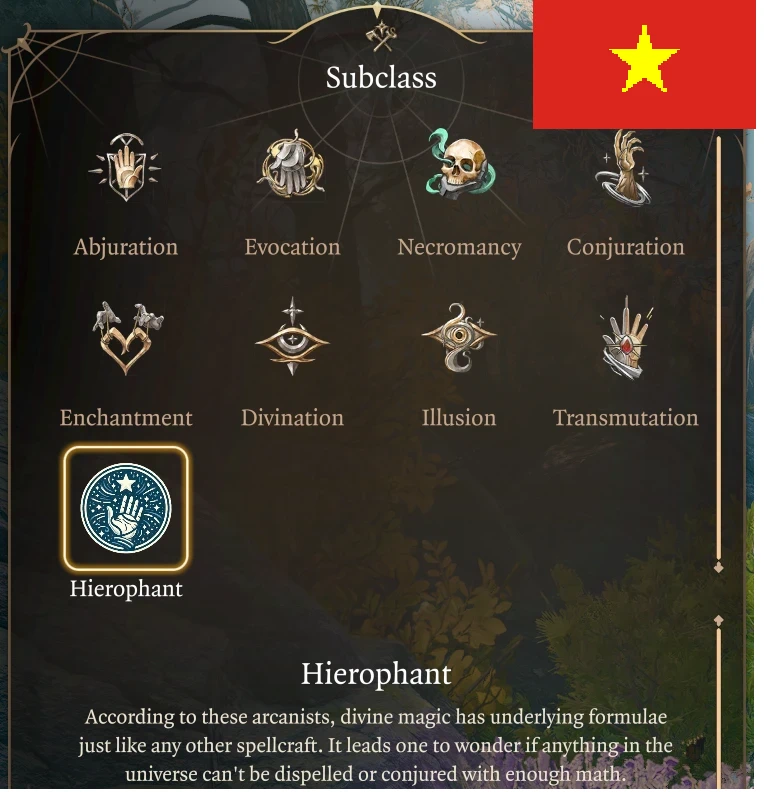 教皇 - 法师子职业 VN