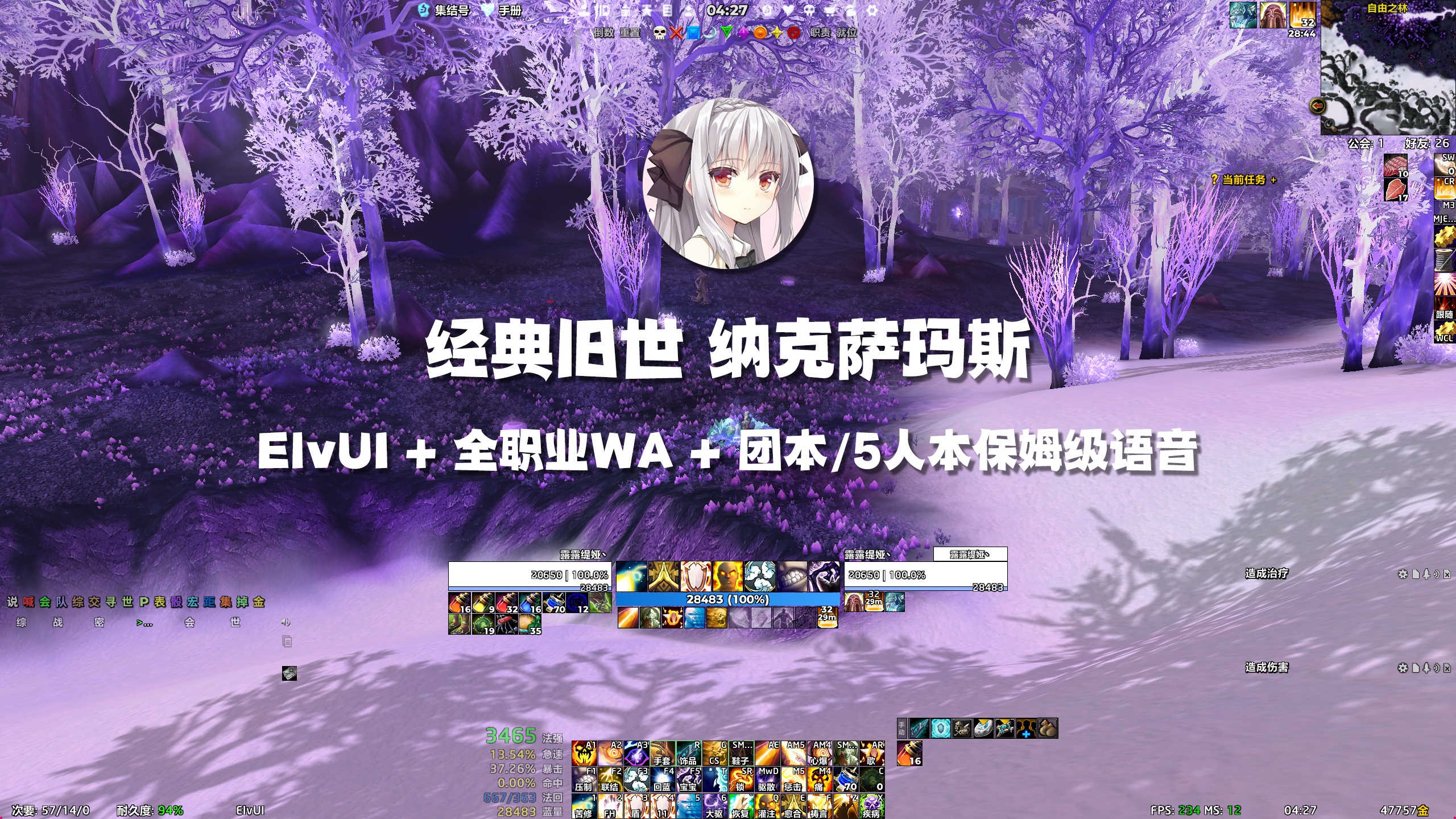 【露露】ElvUI 配置 全职业WA 自制团本监控+自录语音 经典60/周年/专家硬核/Plus探索服用 2.07.1