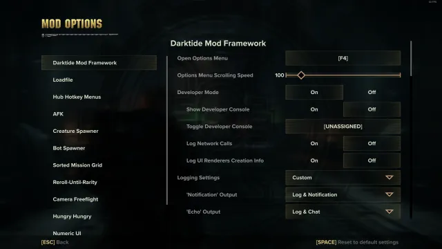 Darktide Mod Framework