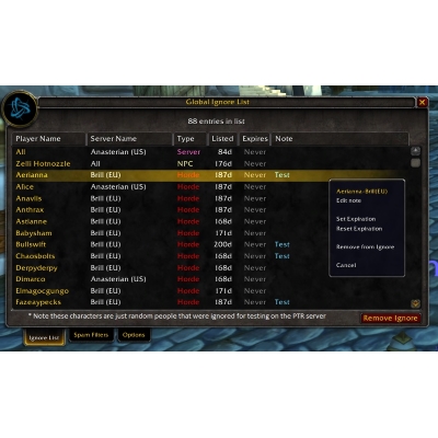 Global Ignore List and Spam Filter - 夜月修复版