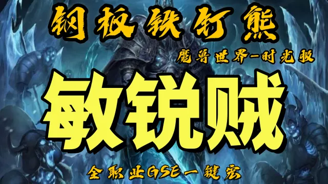 【钢板铁钉熊】敏锐贼(隐身及爆发)丨时光服丨升级一键宏丨团本一键宏丨泰坦重铸丨99分丨全职业一键宏丨GSE安全不封号