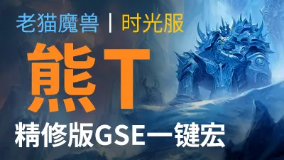【老猫魔兽】熊T·精修版GSE一键宏丨时光服定制版丨全职业丨多场景丨安全不封号