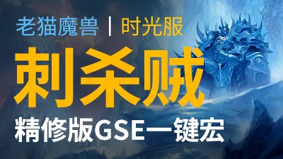 【老猫魔兽】刺杀贼·精修版GSE一键宏丨时光服定制版丨全职业丨多场景丨安全不封号