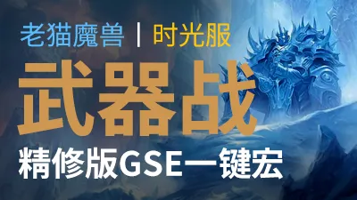 【老猫魔兽】武器战·精修版GSE一键宏丨时光服定制版丨全职业丨多场景丨安全不封号