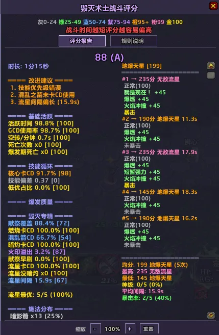 毁灭术士-战斗分析系统