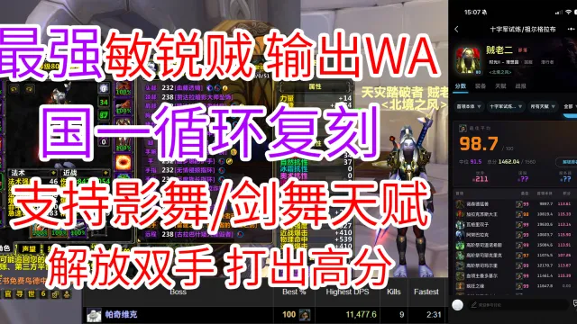 盗贼wa 之 战敏/毒敏/影舞/剑舞敏锐贼 盗贼输出辅助wa 潜行者 时光服 优化版 修改版 -by 贼老二